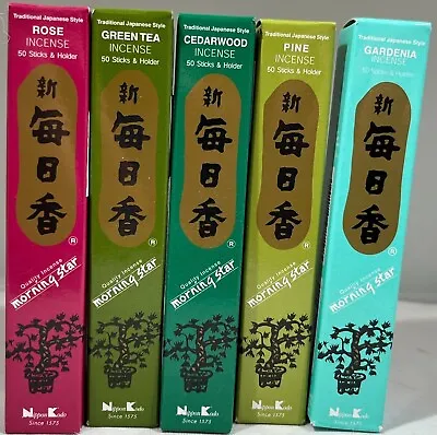 (2 PACK) Nippon Kodo Morning Star Incense 50 Sticks & Holder - CHOOSE SCENT! • $9.99