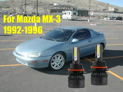 LED ForMazda MX-3 1992-1996 Headlight Kit 9004 HB1 6000K White Bulbs Hi-Low Beam • $26.06