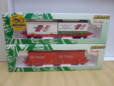 Mehano T216 Container Wagon DB Cargo SGKKMS X 2 Absolute MINT Never Run H0 • £45