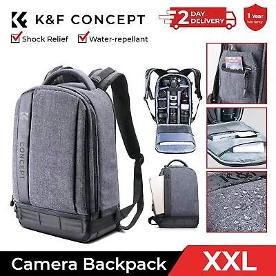 K&F Concept Camera Backpack Professional XXL Photography Bag For DSLR 15  Laptop • £53.99