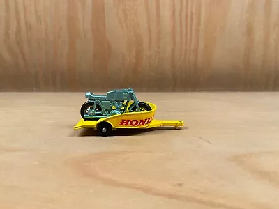 Vintage Matchbox Lesney No. 38 Honda Motorcycle Trailer - Yellow • $13.99