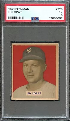 BB - 1949 Bowman - #229 - Ed Lopat - PSA 5 - EX • $109.80