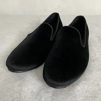 Harpelunde Men’s Black Velvet Loafer Slipper Shoes Sz 9 • $32.99