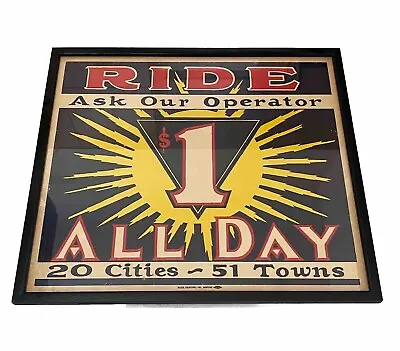 Vintage Carnival Rides Sign Midway Buck Printing • $479