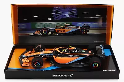 Minichamps McLAREN F1 MCL36 BAHRAIN GP 2022 NORRIS #4 GIFT BOX 1/18 Scale LE222 • $264