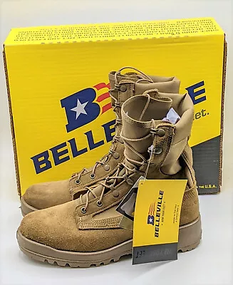 Belleville C300 ST Men's 8  Hot Weather Steel Toe Combat Boots [Coyote 12.5 R] • $49.99