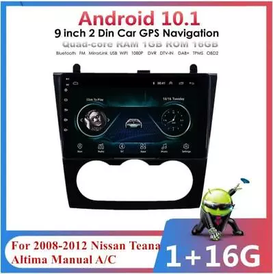 2008-12 9'' Android 10.1 Car Stereo Radio GPS Navigation For Nissan Teana Altima • $161.99