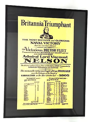 Lord Nelson Naval Ship Poster Antique Style Parchment 24x18  Framed Art • $99.77