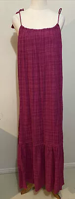 Tigerlily Maxi Dress Pink Magenta Cotton Viscose LinedRRP $179 Size 14 BNWT • $79.95