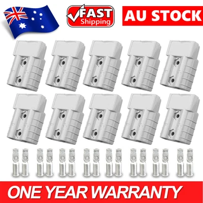 $12.25 • Buy 10x Anderson Style Plug Connectors - 50 AMP, 6AWG, 12V/24V, DC Power Tool