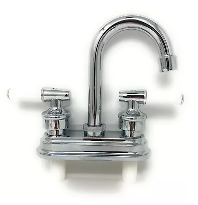 RV Mobile Motor Home Bathroom Basin Sink Faucet Plastic Chrome Finish 4  Center • $20.79