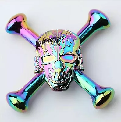 Demon Skull Fidget Spinner Finger Hand Focus Spin Steel EDC Bearing Stress Toys • £3.49