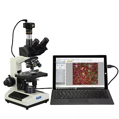 OMAX 40X-2500X Darkfield Biological Trinocular Microscope + 10MP Digital Camera • $629.99