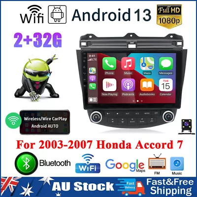 10.1'' For 2003-2007 Honda Accord Android 13 Carplay Car Radio Gps Nav Head Unit • $187.14
