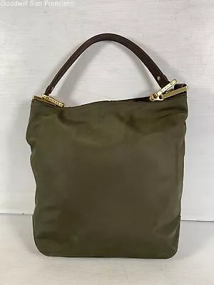 JPK Paris 75 Womens Green Outer Zip Pocket Single Strap Travel Medium Tote Bag • $24.99