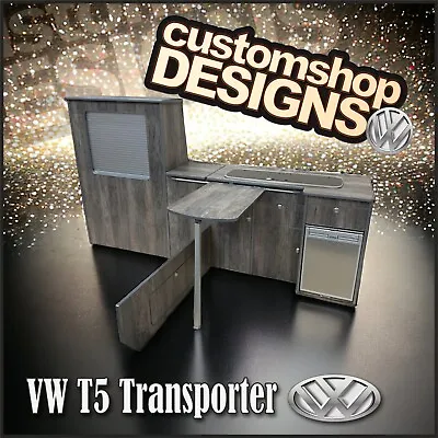VW T5 / T5.1 Transporter (2004-2015) (LHD) LWB Campervan Flat Pack Kitchen Unit • £1299.99