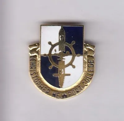 $4 • Buy US Army ROTC Christopher Newport College, VA Crest DUI Badge G-23