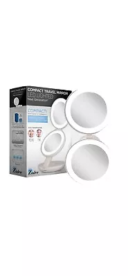 Zadro Compact Travel Mirror LED Lighted 1x 10x Brand New In The Box White  • $32