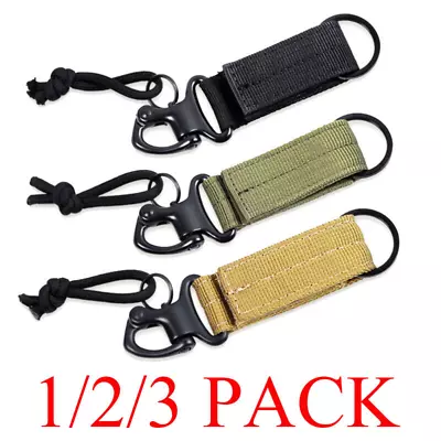 Tactical Molle Hanging Belt Carabiner KeyHook Webbing Buckle Strap Clip Backpack • $13.99