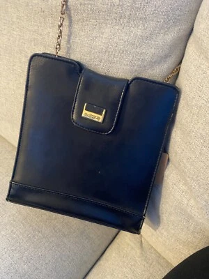 £1.99 • Buy Vintage Jane Shilton Clubhouse Black Leather Bag
