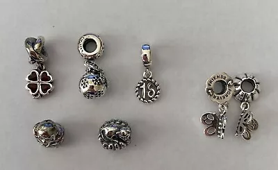Retired Authentic Pandora Charms - 7 In Total - Christmas 16 Friends Forever • $230