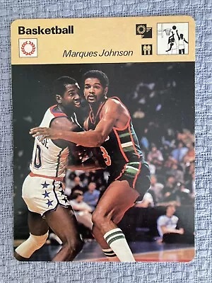 1978 SPORTSCASTER CARD Series 40 Italy MARQUES JOHNSON MILWAUKEE BUCKS 40-07 MT • $3.50