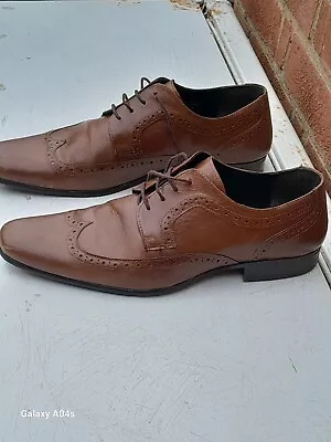 Red Herring Shoes  Men's Brown Leather Brogues Size 8 • £25