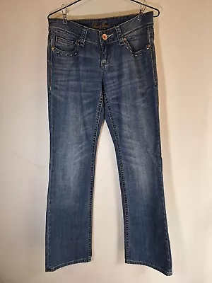 Guess Vintage Y2K Jeans Denim Low Rise Thick Stitch Flap Pockets~ 28in X 32in • $20