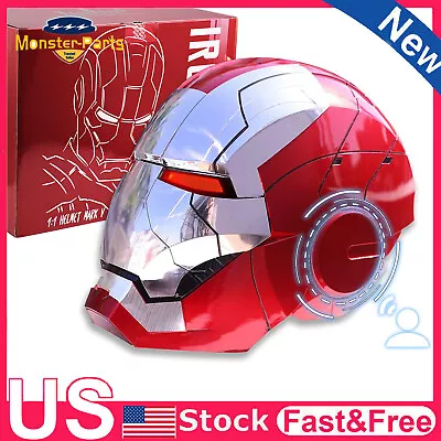 Iron Man MARK V MK5 1:1 Wearable Helmet Mask Voice-Controlled Gift Cosplay Prop • $179.99