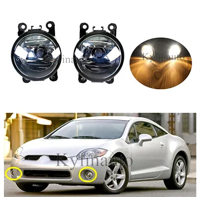 Pair For MITSUBISHI Eclipse 2005-2009 Front Fog Light Lamp With Bulb Left+Right • $22.19