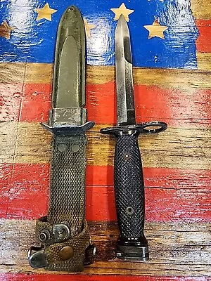 US Military Vietnam Era M7 Bayonet (BOC) And Scabbard (BM CO) 3064 • $99