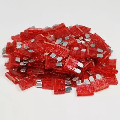 10 Amp Red 10A Blade Fuses Standard Fuse Amps A Car Van Auto Marine ATO • £34.99