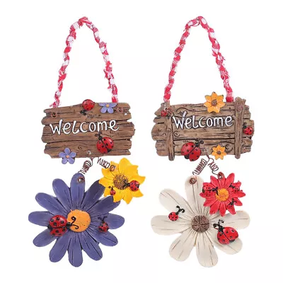 £11.55 • Buy 2pcs Decor For Home Fair Garden Decor Metal Ladybug Wall Art