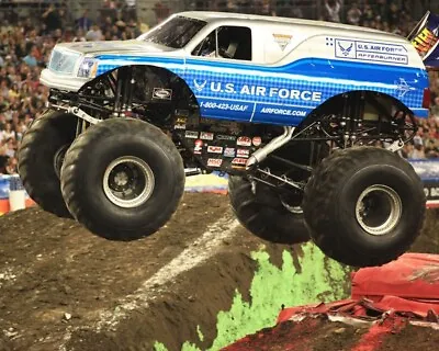 Us Air Force Monster Truck Running On Track 8x10 Glossy Photo #4r • $2.69