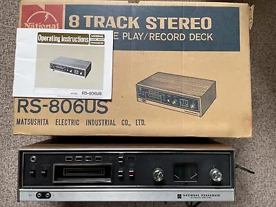 National Panasonic 8 Track Record Model RS-806US + Box/Instructions! Not Tested • £45