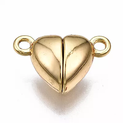 2 Sets Nickel Free Real 18K Gold Plated Brass Magnetic Heart Clasps 9.5x15x6mm • $7.99