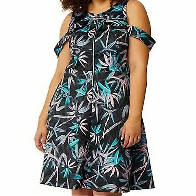 New Rebel Wilson Cold Shoulder Palm Tree Dress 3X • $40