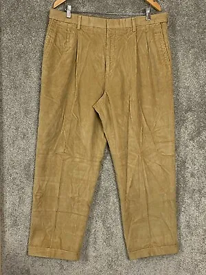 $80 New Lands' End Men's Trad Fit Wide Leg Straight Corduroy Pants Khaki 38x29 • $25.70