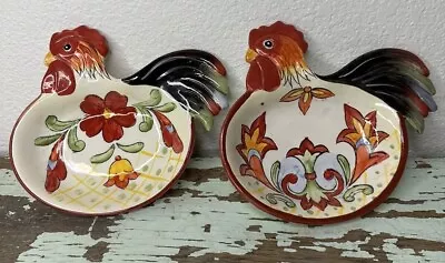 Orange Talavera Rooster Bowls Set Of 2 • $12