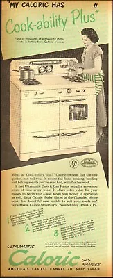1950 Vintage Ad For Caloric Gas Ranges Retro Stove Appliance.   02/21/21 • $5.59