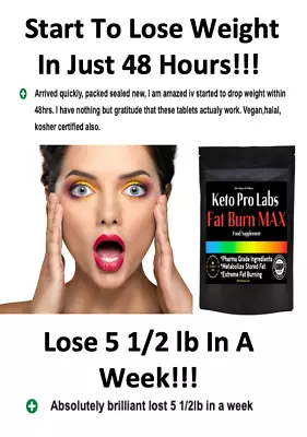 Strongest Legal Fat Burners Diet Pills Lose Weight Fast Detox Keto Burn Slimming • £6.95