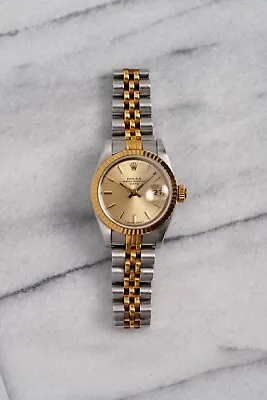 Vintage Rolex Ladies Datejust 80s Ref 69173 Automatic Gold Two Tone Champagne • $4099.99