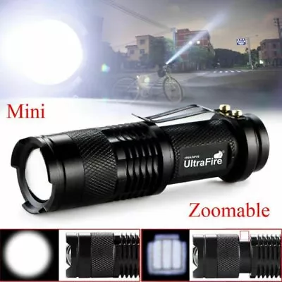 1/2X 5000lm CREE XM-L T6 LED Flashlight Aluminium Mini Zoomable Torch Ultrafire • $16.88