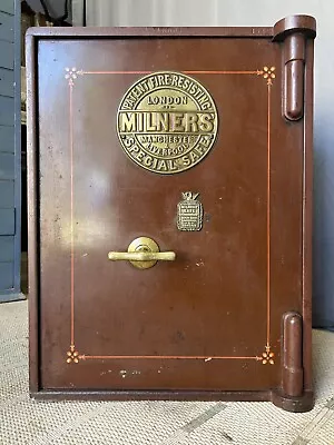 Antique Victorian Milners Cast Iron Safe Fire Resistant  London Liverpool Safe • £625