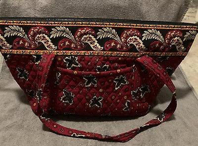 Vera Bradley Miller Red Maple Leaf Large Tote Travel Bag-Retired Pattern • $34