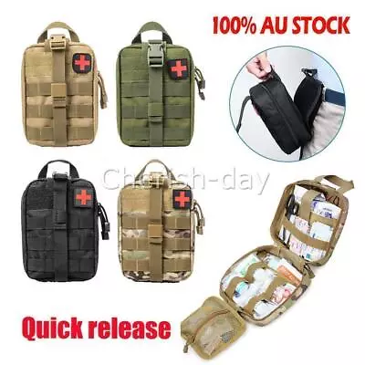 First Aid Kit Tactical Molle Medical Pouch Outdoor Emergency Survival Bag AU • $14.79