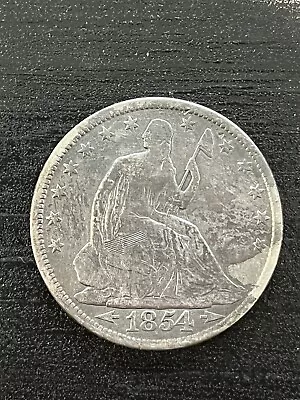 1854 Seated Liberty Half Dollar With Arrows In Capsule NR!! • $5