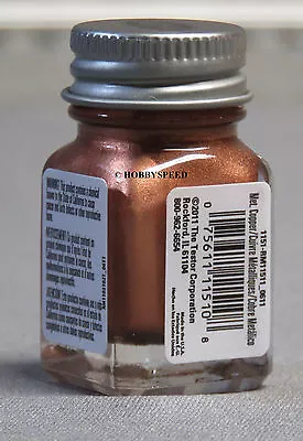 TESTORS PAINT METALLIC COPPER ENAMEL 1/4oz JAR Plastic Model Car TES1151 NEW • $6.94