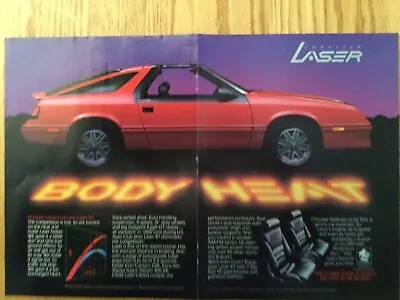 CHRY114 Advertisement 1985 ? Chrysler Laser XT TURBO 2 Page 1 Piece • $14.99