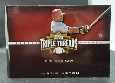 Justin Upton 2010 Triple Threads Jerwsey Booklet #2/18 Angels Qv • $20